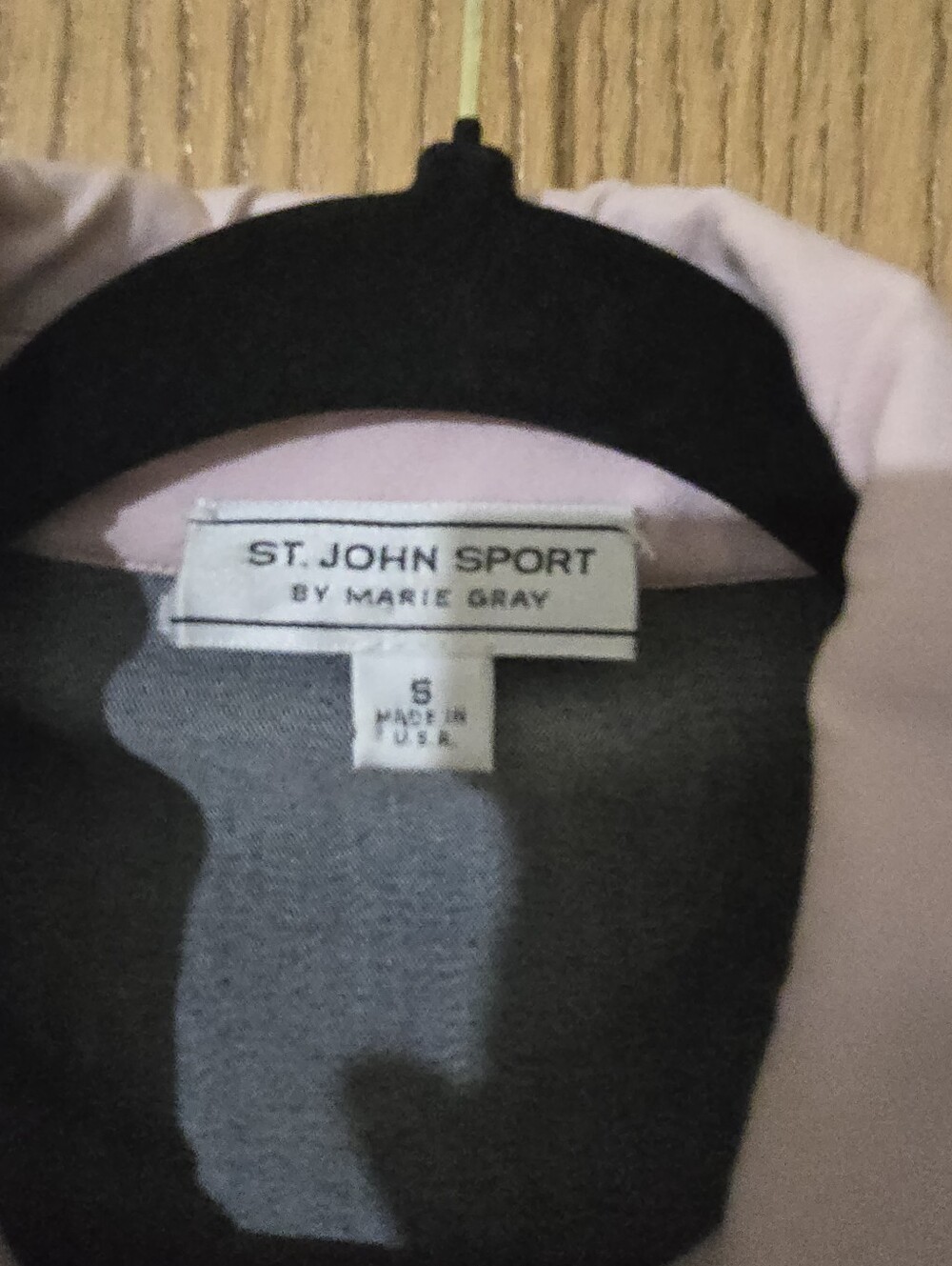 St. John Sport Black Denim Jacket with Pink Trim - Picture 3 of 7